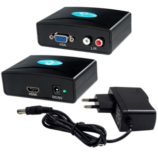 VGA + L + R RCA TO HDMI METAL CASING