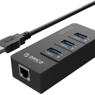 ORICO 3XUSB3.0 HUB GBE ADAPTER BLK